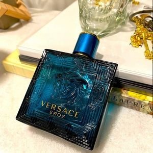 Empty Versace cologne bottle